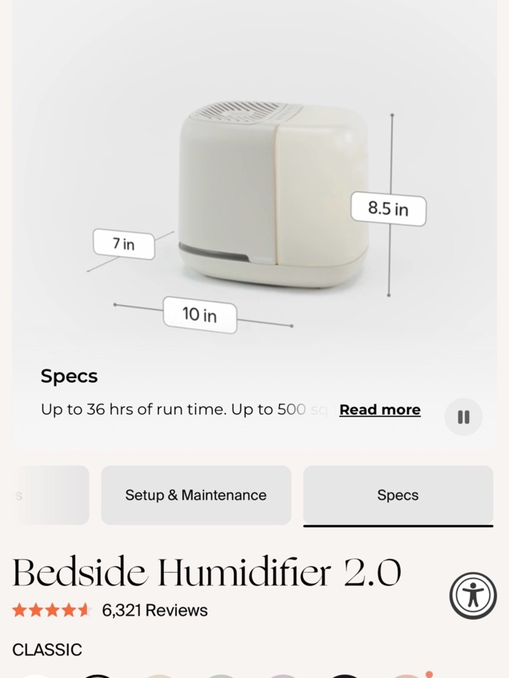 Classic Bedside Humidifier 2.0 — Moonstruck
